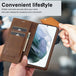 For Samsung Galaxy S21 5G LC.IMEEKE RFID Anti-theft Leather Phone Case(Brown) - Mobile Gadget HQ