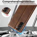 For Samsung Galaxy S21 5G LC.IMEEKE RFID Anti-theft Leather Phone Case(Brown) - Mobile Gadget HQ