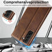 For Samsung Galaxy S21 5G LC.IMEEKE RFID Anti-theft Leather Phone Case(Brown) - Mobile Gadget HQ