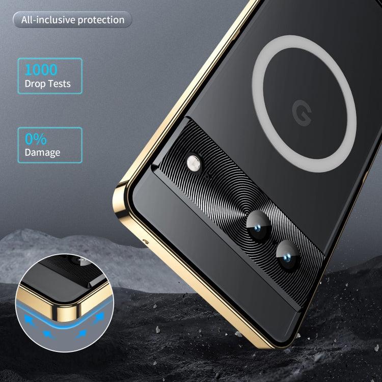 For Google Pixel 7 MagSafe Magnetic Frosted Metal Phone Case(Gold) - Mobile Gadget HQ
