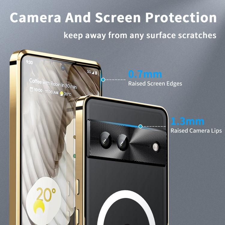 For Google Pixel 7 MagSafe Magnetic Frosted Metal Phone Case(Gold) - Mobile Gadget HQ
