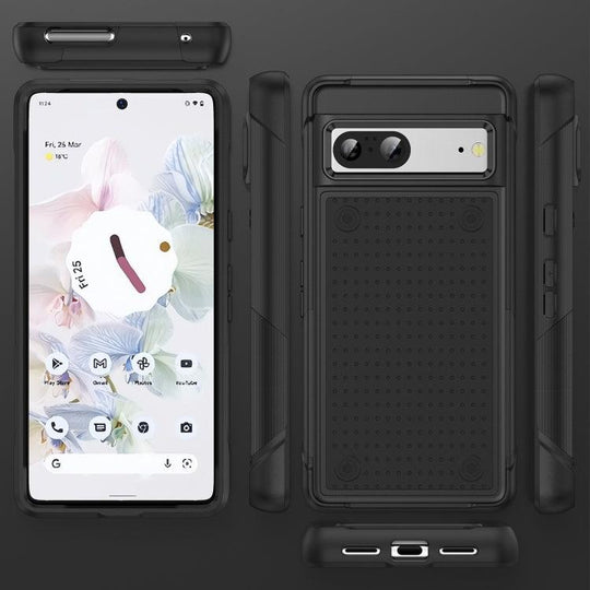 For Google Pixel 7 5G PC + TPU Shockproof Protective Phone Case(Black+Black) - Mobile Gadget HQ