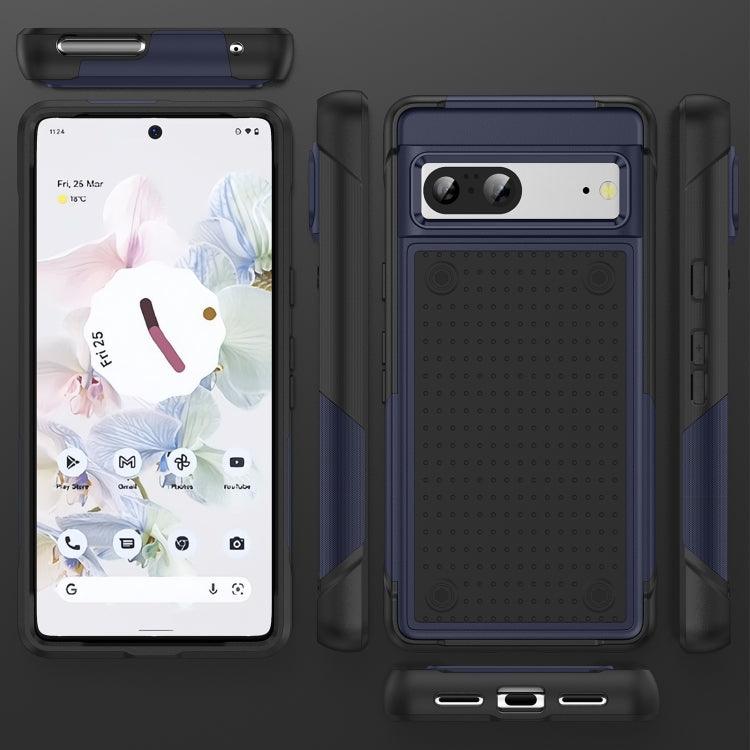 For Google Pixel 7 5G PC + TPU Shockproof Protective Phone Case(Blue+Black) - Mobile Gadget HQ