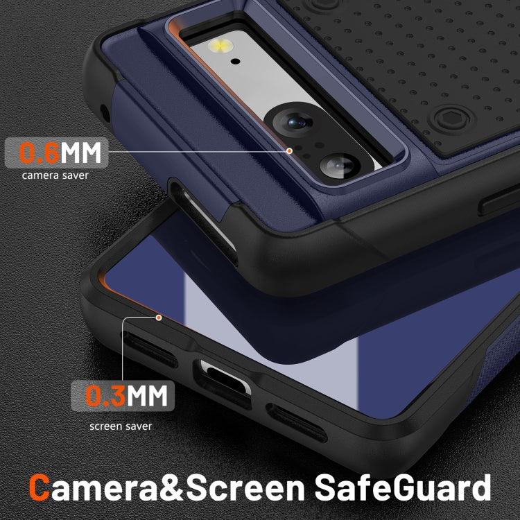 For Google Pixel 7 5G PC + TPU Shockproof Protective Phone Case(Blue+Black) - Mobile Gadget HQ