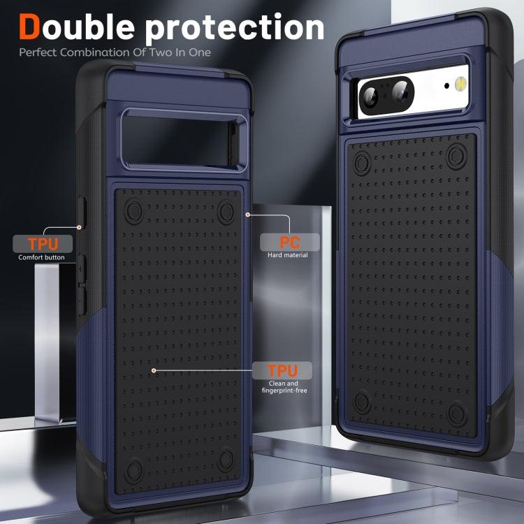 For Google Pixel 7 5G PC + TPU Shockproof Protective Phone Case(Blue+Black) - Mobile Gadget HQ