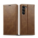For Samsung Galaxy S23 5G LC.IMEEKE RFID Anti-theft Leather Phone Case(Brown) - Mobile Gadget HQ