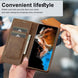 For Samsung Galaxy S23 5G LC.IMEEKE RFID Anti-theft Leather Phone Case(Brown) - Mobile Gadget HQ