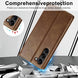 For Samsung Galaxy S23 5G LC.IMEEKE RFID Anti-theft Leather Phone Case(Brown) - Mobile Gadget HQ