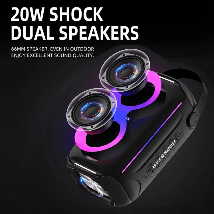 HOPESTAR Party200 mini Portable Tone Pulse RGB Light Bluetooth Speaker(Black) - Mobile Gadget HQ