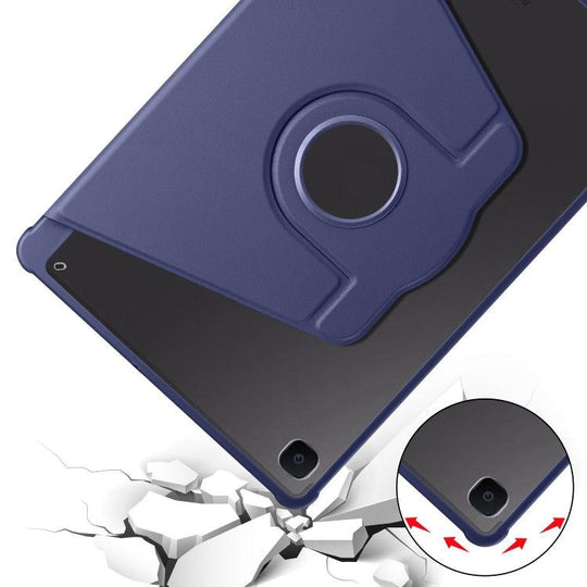 360 Degree Rotation Smart Tablet Leather Case For Samsung Galaxy Tab S6 Lite(Dark Blue) - Mobile Gadget HQ