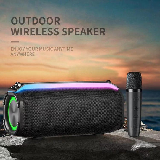 Portable Smart Wireless Bluetooth Speaker with Wireless Microphone - Mobile Gadget HQ