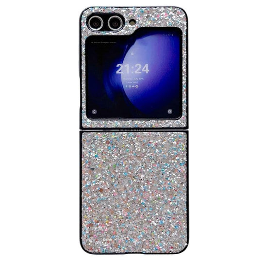 For Samsung Galaxy Z Flip5 Glitter Frosted Shockproof Phone Case(Black) - Mobile Gadget HQ