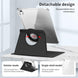 For iPad 2025 / 2022 360 Rotation Detachable Clear Acrylic Leather Tablet Case(Black) - Mobile Gadget HQ