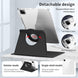 iPad Pro 360 Rotation Detachable Clear Acrylic Leather Tablet Case(Black) - Mobile Gadget HQ