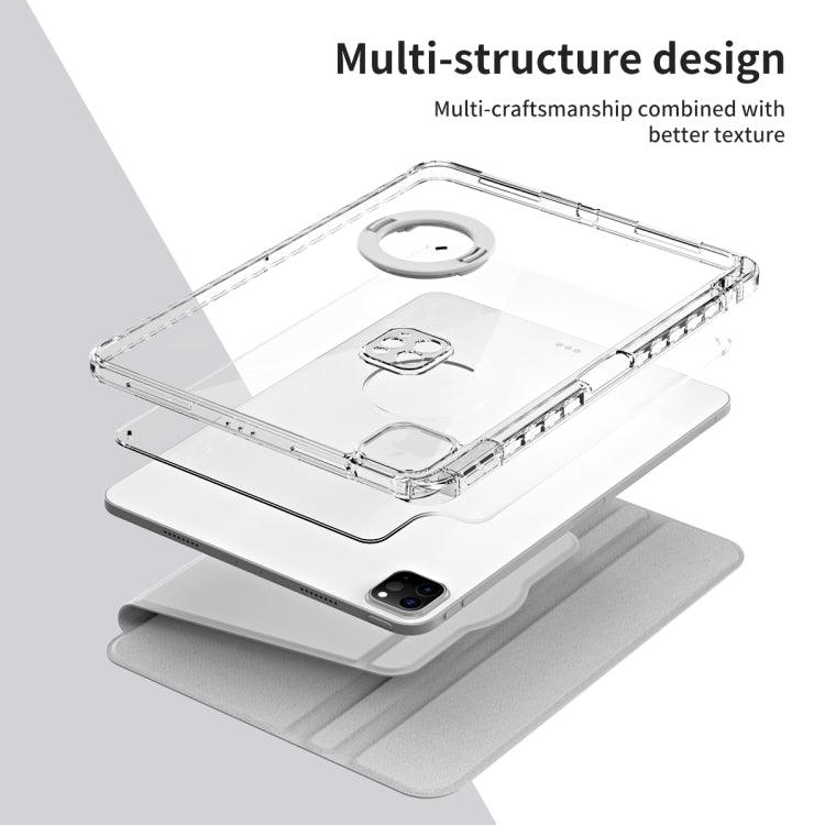 Clear Acrylic Leather Tablet Case For iPad Pro 11 2022 / Air 10.9 2022(Grey) - Mobile Gadget HQ