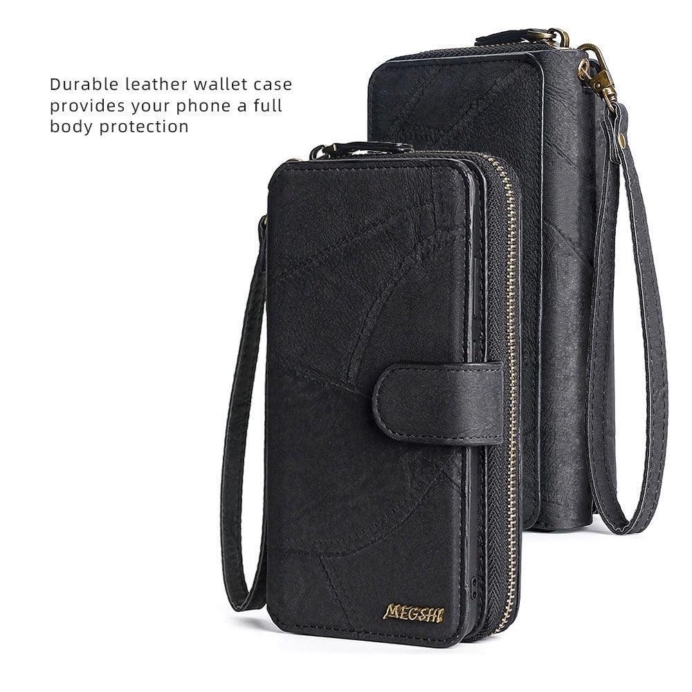 iPhone Wallet Leather Case Multi Function Card Case with Strap - Mobile Gadget HQ