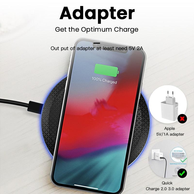 Qi Wireless Fast Charger For IPhone- Samsung Xiaomi - Mobile Gadget HQ