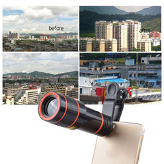 12X Zoom Optical Mobile Phone Telephoto Lens with Clips - Mobile Gadget HQ