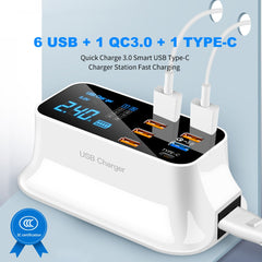 Multi USB 8-Port Fast Desktop Charger Charging Station - Mobile Gadget HQ