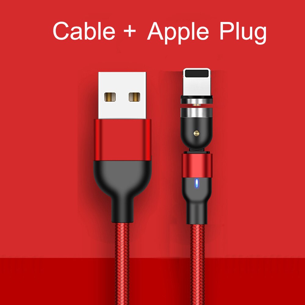540 Degree Rotatable Magnetic Charging Cable USB Type C Fast Charging Cable for iPhone Samsung - Mobile Gadget HQ