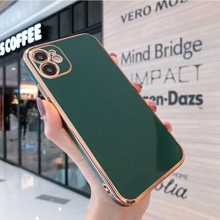 Electroplated Soft Cover Case with Camera Lens Protection Cover - Mobile Gadget HQ