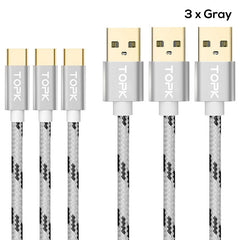 USB Type-C Nylon Data Sync Cable - Mobile Gadget HQ