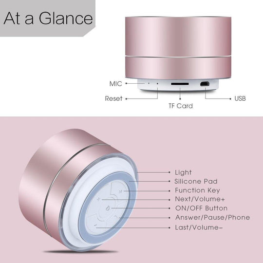 Portable Wireless Bluetooth LED Speaker with Built Mic - Mobile Gadget HQ