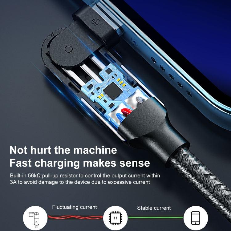 WK WDC-142m 3A Game Series USB to USB-C / Type-C 180 Degree Rotating Data Cable, Length: 1m - Mobile Gadget HQ