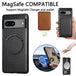 For Google Pixel 7 Solid Color Magsafe Leather Phone Case(Black) - Mobile Gadget HQ