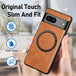 For Google Pixel 7 Solid Color Magsafe Leather Phone Case(Black) - Mobile Gadget HQ
