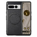 For Google Pixel 7 Pro Solid Color Magsafe Leather Phone Case(Black) - Mobile Gadget HQ