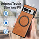 For Google Pixel 7 Pro Solid Color Magsafe Leather Phone Case(pink) - Mobile Gadget HQ