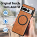 For Google Pixel 7 Pro Solid Color Magsafe Leather Phone Case(Brown) - Mobile Gadget HQ