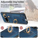 For Google Pixel 8 Pro Retro Skin-feel Ring Card Bag Phone Case with Hang Loop(Blue) - Mobile Gadget HQ