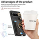 For Google Pixel 8 Pro Retro Skin-feel Ring Card Bag Phone Case with Hang Loop(Black) - Mobile Gadget HQ