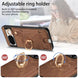 For Google Pixel 8 Retro Skin-feel Ring Card Bag Phone Case with Hang Loop(Brown) - Mobile Gadget HQ