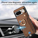 For Google Pixel 8 Retro Skin-feel Ring Card Bag Phone Case with Hang Loop(Brown) - Mobile Gadget HQ