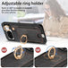 For Google Pixel 8 Retro Skin-feel Ring Card Bag Phone Case with Hang Loop(Black) - Mobile Gadget HQ
