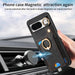 For Google Pixel 8 Retro Skin-feel Ring Card Bag Phone Case with Hang Loop(Black) - Mobile Gadget HQ