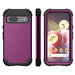 For Google Pixel 8a 3 in 1 Silicone Hybrid PC Shockproof Phone Case(Dark Purple) - Mobile Gadget HQ