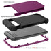For Google Pixel 8a 3 in 1 Silicone Hybrid PC Shockproof Phone Case(Dark Purple) - Mobile Gadget HQ