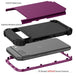 For Google Pixel 8a 3 in 1 Silicone Hybrid PC Shockproof Phone Case(Dark Purple) - Mobile Gadget HQ