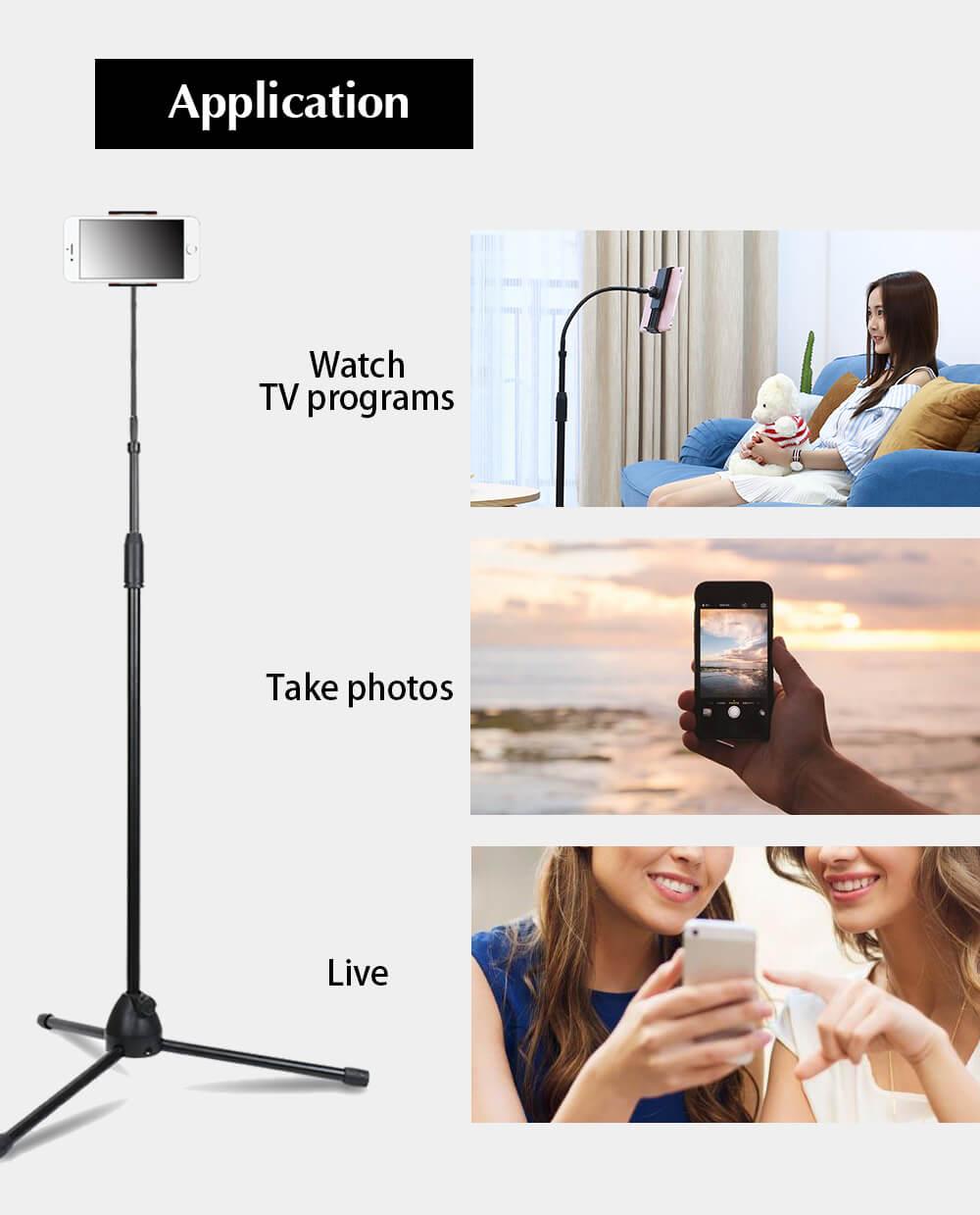 Phone Holder Stable Floor Stand Tripod Racks - Mobile Gadget HQ