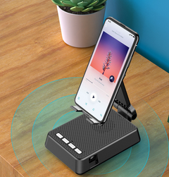 Cell Phone Stand with Wireless Bluetooth Speaker Phone Holder with Speaker - Mobile Gadget HQ