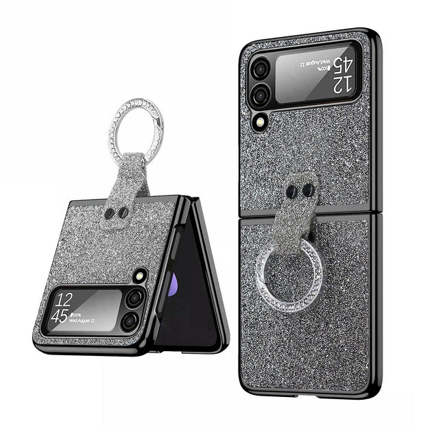 Bling Glitter Ring Phone Case for Galaxy Z Flip4 - Mobile Gadget HQ