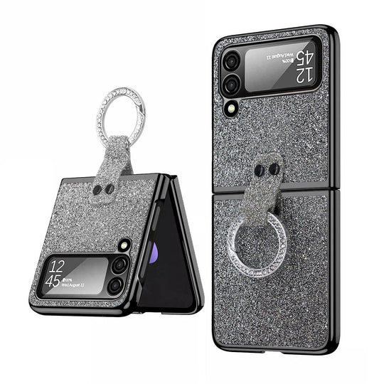 Bling Glitter Ring Phone Case for Galaxy Z Flip4 - Mobile Gadget HQ