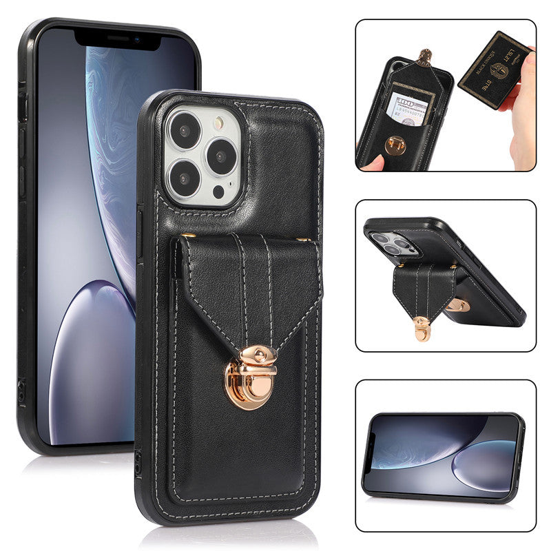 leather phone case with card holder IPhone
