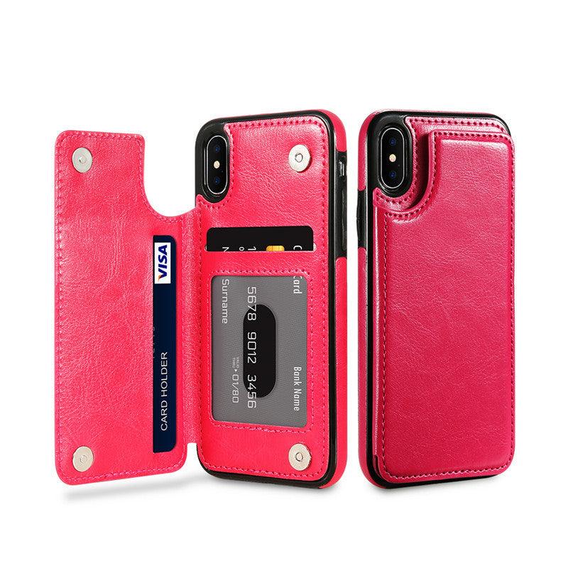 Leather Wallet Case with Card Holder for IPhone 12 13 - Mobile Gadget HQ