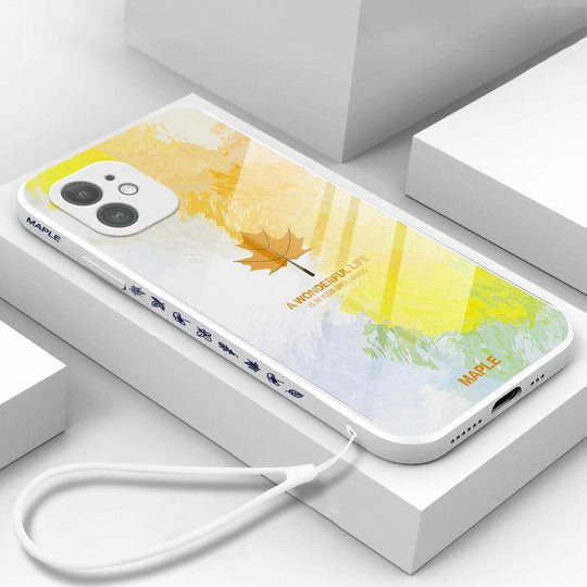 Watercolor Liquid Glass Shell Protective Case for iPhone 12 Women's Phone Case - Mobile Gadget HQ
