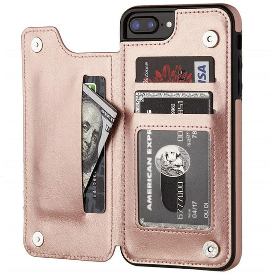 Leather Wallet Case with Card Holder for IPhone 12 13 - Mobile Gadget HQ